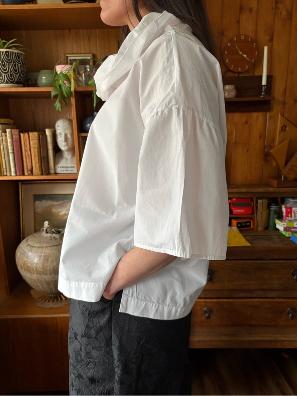 Ozai N Ku Minimalist Cotton Poplin Top 1 (M/L)